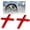 Red, variant on 2-Pack 3D Metal Cross Car Emblem Decals, 2.5×1.8 Inch Self-Adhesive Christian Jesus Stickers, Universal Scratch-Cover Auto Accessories for Trucks, SUVs & Vehicles