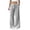 Gray, variant on Gytharion Women's Striped Wide Leg Pants Cotton Linen Drawstring Elastic Waist Pants Straight Leg Loose Casual Trousers with Pockets 2026
