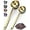 Gold, variant on Orblue Premium Coffee Scoop Set - 1 Tbsp (15ml) & 2 Tbsp (30ml) Measuring Tablespoon - Stainless Steel Coffee Measuring Spoon and Scooper with Long Handles - Pack of 2 - Rose Gold