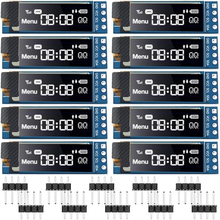 Luminous Display Raspberry Pi 10 Pieces 0.91 Inch OLED Display Module Driver IIC I2C Serial Self ...