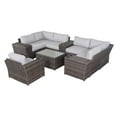 thumbnail image 1 of Living Source International Ensemble Sectionnel 11 Pcs avec Coussin en Brun/gris, 1 of 2