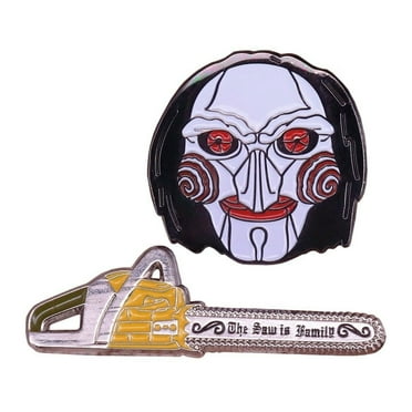 Saw Jigsaw Character And Saw 2 Piece Enamel Metal Pin Set