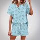 thumbnail image 2 of Conjunto de Verano para las Mujeres Impresión Casual Botón de Manga Corta Ropa de Noche Pantalones Cortos Ropa de Dormir, Conjunto de Ropa para las Mujeres, 2 of 9