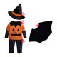 thumbnail image 3 of Pelele de Halloween con sombrero y zapatos para niños pequeños, traje de fiesta de calabaza de una pieza, mono de bebé, conjunto de ropa de Cosplay, 3 of 5