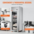 thumbnail image 6 of KFFKFF Commercial Upright Freezer 19.32 Cu.ft, 27" Wide Single Door Freezer, Stainless Steel with Auto-Defrost, Adjustable Shelves, -13 to 5℉ Temperature Range, LED Lighting, and 4 Casters, 6 of 9
