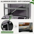 thumbnail image 4 of Aivituvin Guinea Pig Cage, Moveable Metal Frame Hamster Cage Anti-Chewing with Aluminium Alloy Edge, Hideouts, Ramps, Seesaws Chewing Toy, Deeper Pull-Out Leakproof Tray for Indoor Outdoor(Grey), 4 of 7