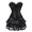 Black, variant on Push-up Slimming Corsets Bustier with Multi Layer lace Skirt 2XL Leopard