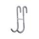 thumbnail image 1 of Paquete de 2 ganchos para colgar sobre la puerta de cristal de la ducha, color plata pulida, ganchos de acero inoxidable SUS 304, colgador sin marco para baño que no requiere taladrar., 1 of 5