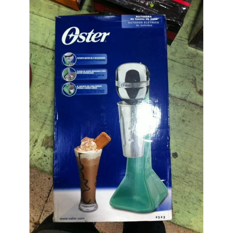 Oster Chocomilera Tall Commercial Heavy Duty Restaurant, Bar Soda Fountain Mixer for Milk Shake or Other Shakes with 2 Speeds and Stainless Steel