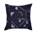 thumbnail image 2 of Laddha Home Designs Handwoven Abstract Embroidered Throw Pillow - 20" - Denim Blue, 2 of 7