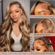 thumbnail image 2 of Peluca de encaje en la parte delantera Agairl Highlight, cabello humano degradado, 60 cm, 2 of 7
