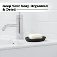 thumbnail image 2 of Soap Dish Tray, Resin and Grit Mixed Soap Holder Container Box, Marble Pattern Oval Soap Plate, Sponge Dish Tray for Bathroom Sink Bedroom Vanity Kitchen Counter-Top Organizer, Gravel Black, 2 of 8