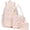 White Pink, variant on Bow Backpack for Women Kawaii Coquette Nylon Backpack 3Pcs Set Cute College Laptop Rucksack Fashion Travel Daypack (White Pink)