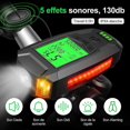 thumbnail image 3 of Luz para bicicleta, luz para bicicleta recargable por USB con velocímetro, computadora para bicicleta, luz LED para bicicleta, luz potente delantera y trasera para ciclismo de mont, 3 of 5