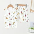 thumbnail image 5 of WOLLED Kids Boys Girls Summer Outfit Sleeveless Vest and Shorts Set for 2-10Y Toddlers, 5 of 8