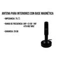 thumbnail image 4 of Antena De Tv Digital Para Interiores 1080p Con Iman Compacta, 4 of 10