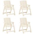 thumbnail image 1 of vidaXL Garden Chairs 4 pcs Plastic White, 1 of 5
