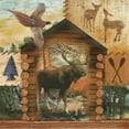 thumbnail image 3 of Wargo, Ed 20x20 Black Modern Framed Museum Art Print Titled - Moose Cabin, 3 of 5