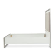 Michael Amini Marquee Modern Eastern King Panel Bed in Cloud White