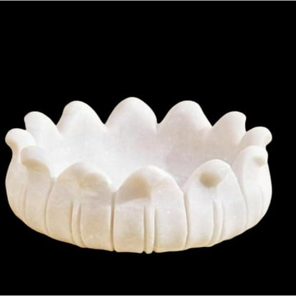 marble urli 6" lotus urli for fruits/ snacks/ home décor/ gift item