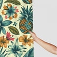 thumbnail image 3 of JRXY Pineapple Tropical Palm Leaves and Flowers Outdoor Shower Curtain Multiple Sizes White, 3 of 7