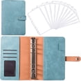 thumbnail image 1 of Journal Refillable Writing Notebook, A6 Personal Size 6 Ring Binder Spiral Notebook, PU Leather Refillable Journal Binder Diary, Pocket Binder Traveler Notebook, 1 of 7