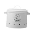 thumbnail image 3 of Farmhouse Storage Jar Vintage Vegetable Storage Container with Ventilation Holes white potatoes, 3 of 8