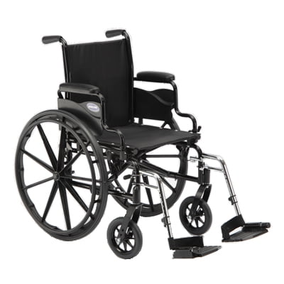 9000 SL Lightweight Wheelchair - 18" x 16", Desk Adj Arm, Adj Angle Back, Anti-Tip