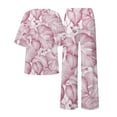 thumbnail image 5 of Summer Outfits For Women 2 Cotton Linen Set Oversized T Shirts Straight Leg Pant Plus Size Tracksuit, 5 of 5