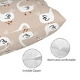 thumbnail image 5 of Kll White Goose Pillow Covers Envelope Closure,Super Soft And Cozy Fuzzy Fleece Pillow Case Cover 16"X24", 5 of 8