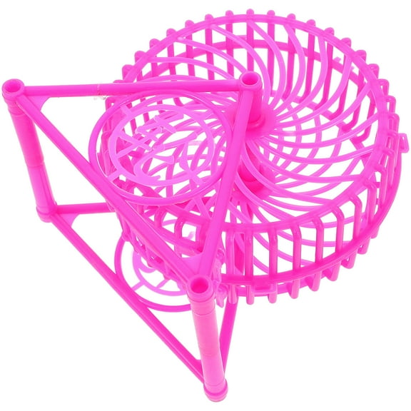 HEANUJJ Cute Rosy Hamster Wheel ABS Exercise Toy for Hamster Cage Stand and AntiFootStuck Safety Feature 10 Inch