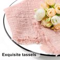 thumbnail image 4 of QZS Portable Napkins,6Pcs Reusable Handmade Cloth Napkins,Durable Cotton Cloth with Fringe,Delicate Handmade Table Cloth for Dinners,Parties,16.5x16.5In, 4 of 6