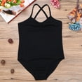 thumbnail image 4 of Doomiva Girl Spaghetti Strap Ballet Dance Leotard Gymnastic Athletic Bodysuit Sports Tank Tops Black L, 4 of 7