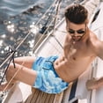 thumbnail image 2 of luoweisi Men's Beach Shorts Quick Dry Swim Trunks with Mesh Lining Clouds L, 2 of 5