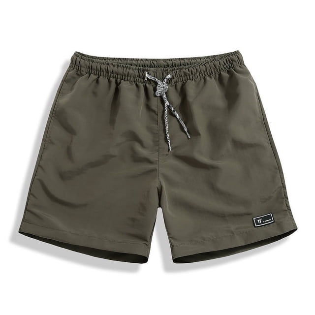 Pantalones cortos para hombre, pantalones de playa holgados e informales, pantalones cortos de color liso, ligeros y de secado rápido