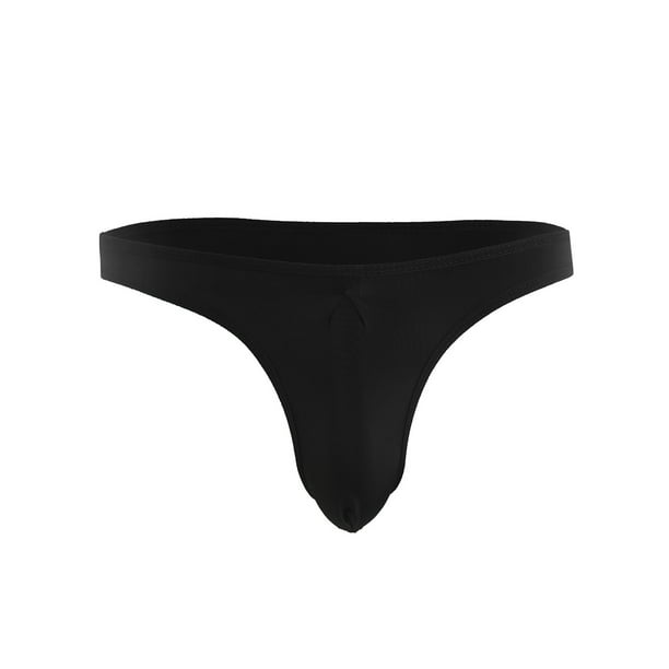 iEFiEL Men's Ruched Back Bikini Briefs Thong Underwear with Bulge Pouch ...