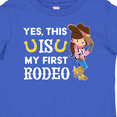 thumbnail image 4 of Inktastic Yes, this IS my First Rodeo- cowgirl in hat and boots Girls Baby T-Shirt, 4 of 5