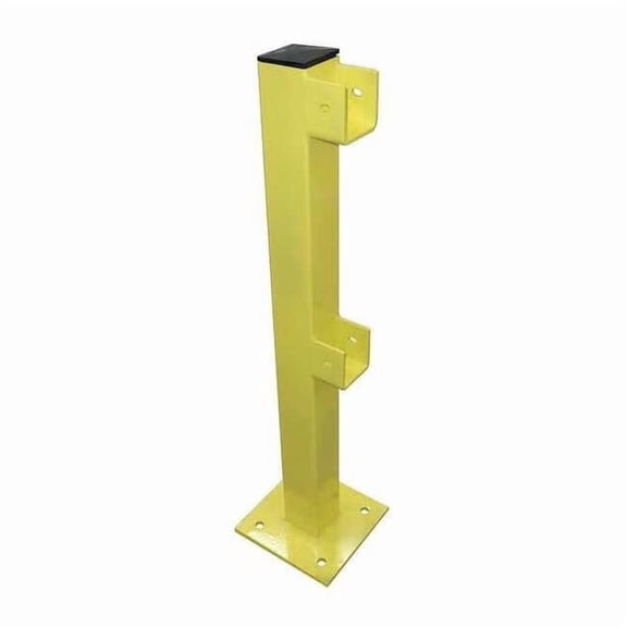 Manufacturer Varies End Post,45 In.,Yellow,Steel 22DN08