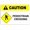 Warning Sign 2, variant on Caution Pedestrian Crossing Sign 12 x 8 Inches - Rust-Free Aluminum, Easy to Read, Sturdy Keep Out Sign, Outdoor Home, Farm, Yard, Road