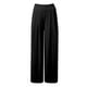 thumbnail image 4 of Pantalones palazzo anchos de color liso para mujer: cintura alta con cinturilla elástica, poliéster y spandex, pantalones largos informales con bolsillos laterales., 4 of 5
