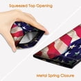 thumbnail image 2 of Fintie Eyeglasses Pouch with Cleaning Cloth, Portable Squeeze Top Vegan Leather Soft Glasses Case Anti-Scratch Sunglasses Bag, US Flag, 2 of 7