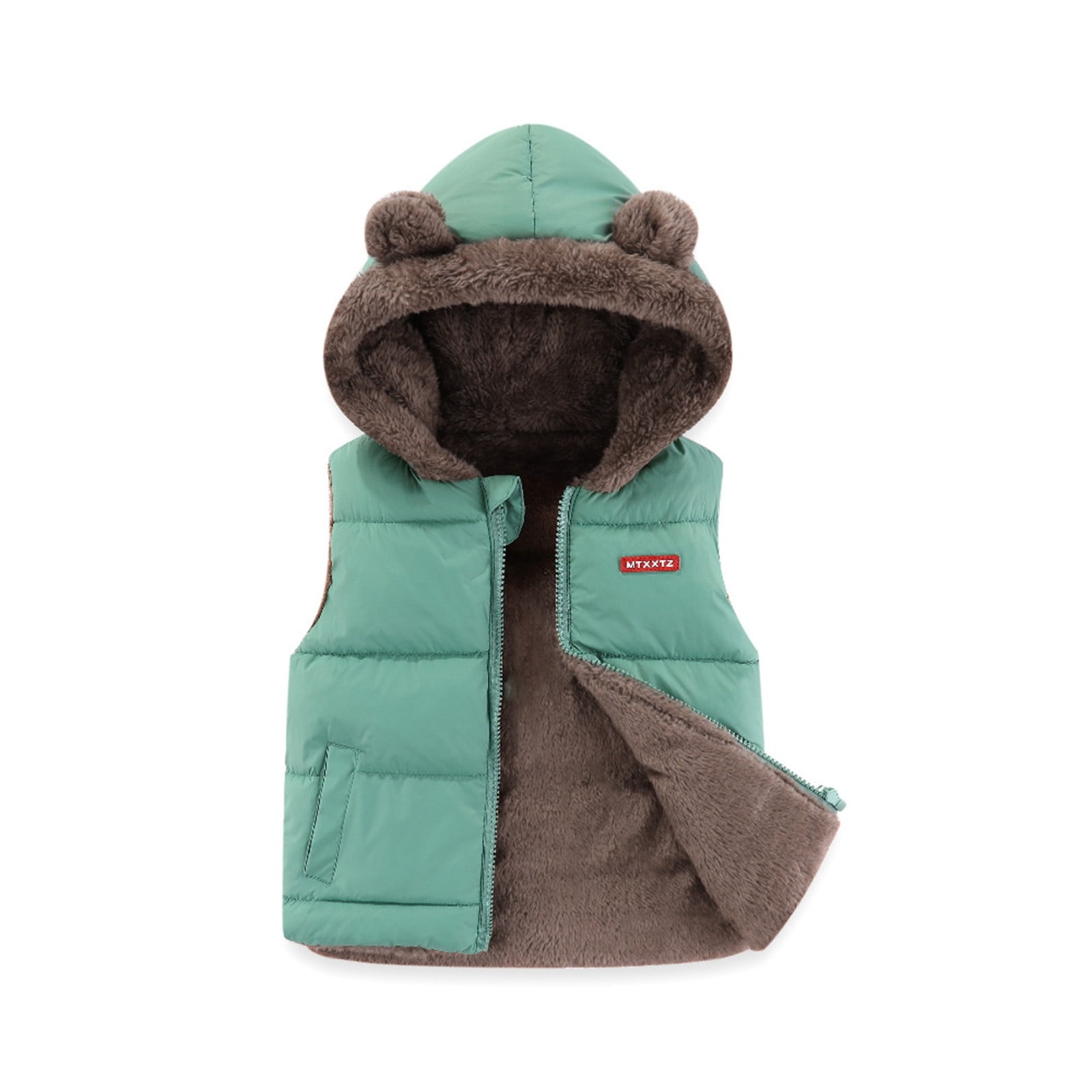 MEZZALL Infants Kids Baby Boys Girls Hooded Vest Padded Warm