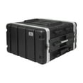 thumbnail image 3 of Sound Town Lightweight 6U PA DJ Rack/Flight/Road Case with 5U Rack Space, ABS Construction, 19” Depth, Retractable Handle, Wheels and Heavy-Duty Latches (STRC-A6UT), 3 of 8