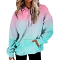 thumbnail image 3 of HAJWOH Oversized Hoodies For Women Tie Dye Gradient Sweatshirts Baggy Drawstring Hooded Pullover Fall Casual Tops With Pocket, 3 of 6