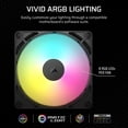 thumbnail image 3 of Ventilador CORSAIR RS140 ARGB de 140 mm PWM en cadena, bajo nivel de ruido, 3 of 7
