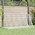 thumbnail image 1 of vidaXL Rabbit Hutch Silver 200x105x91 cm Galvanised Steel, 1 of 5