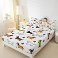 thumbnail image 4 of Homewish Cartoon Dachshund Lover Full Size Sheets, Kawaii Dog Dalmatian Bed Sheets, Cute Animal Theme Sheet Sets, Breathable Home Decor, 4pcs, 4 of 7