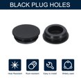 thumbnail image 3 of 10pcs Hole Plug 3/4 Inch (19mm) Button Plugs Fit for 16mm Hole, Snap in Locking Hole Tube Plug Gel, Black, 3 of 6