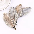 thumbnail image 1 of Meidiya 2Pcs/Set Elegant Shining Rhinestone Crystal Banana Clip Hair Clincher Rounded Edges Hair Comb Fish Shape Grips Clamp Headwear for Women, 1 of 6