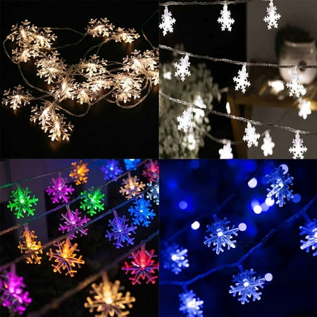 Pack Of 3 Snowflake String Lights 3m 20 Led Decoration Light Pack Of 3 Snowflake String Lights 3m 20 Led Decoration Light Battery Fairy
